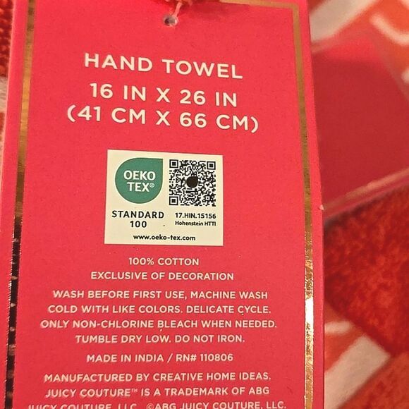 Juicy Couture Home Juicy Logo Textured Bath & Towel Set - Picture 8 of 10